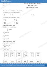 Đề số 14 - Đề kiểm tra học kì 2 - Toán lớp 5